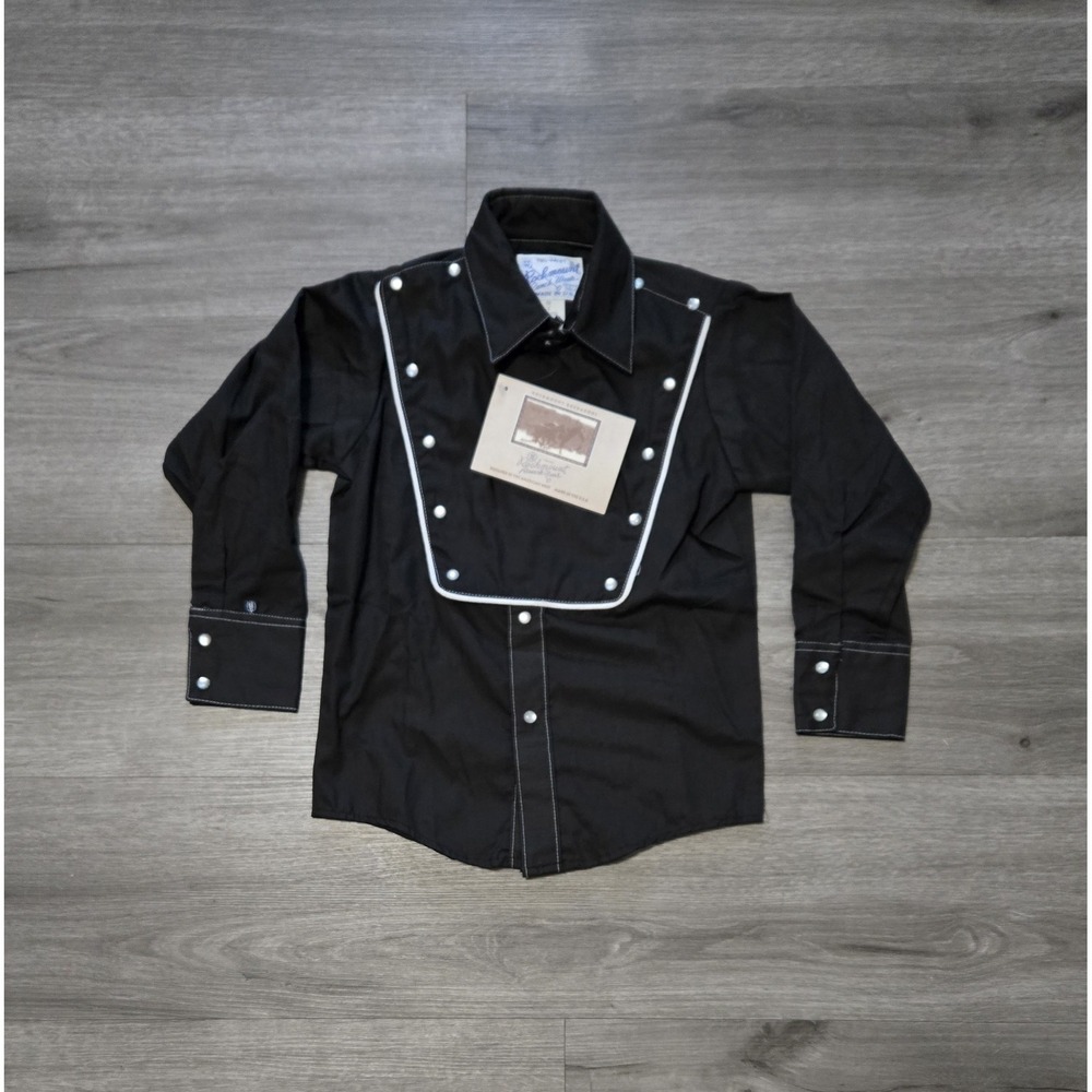 Vintage Tru-West Rockmount Youth Pearl Snap Shirt Western Rodeo Ranch Wear 8 NWT